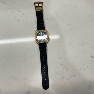 Special-edition Seiko Automatic Prospex Diver, Gold and Black Strap Watch 45mm.